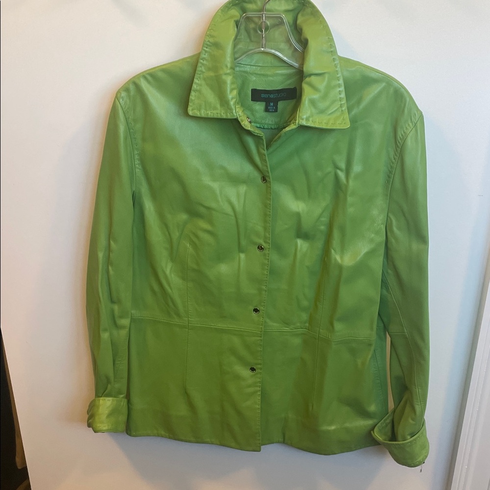 Siena Studio Lime Leather Jacket